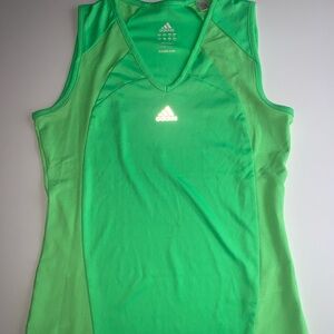 Adidas Emerald Green V-Neck Athletic Top